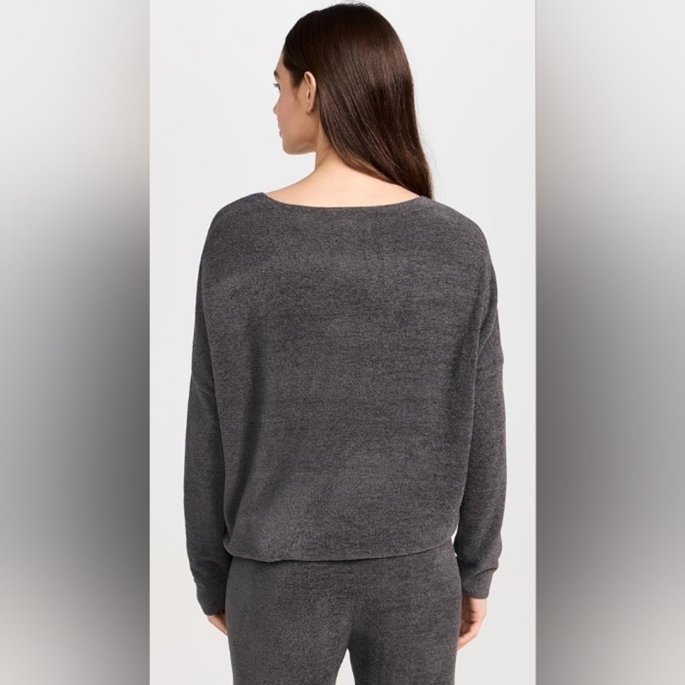 Barefoot Dreams Womens CozyChic Ultra Lite Slouchy Pullover Sweater, Size XS - Picture 7 of 11
